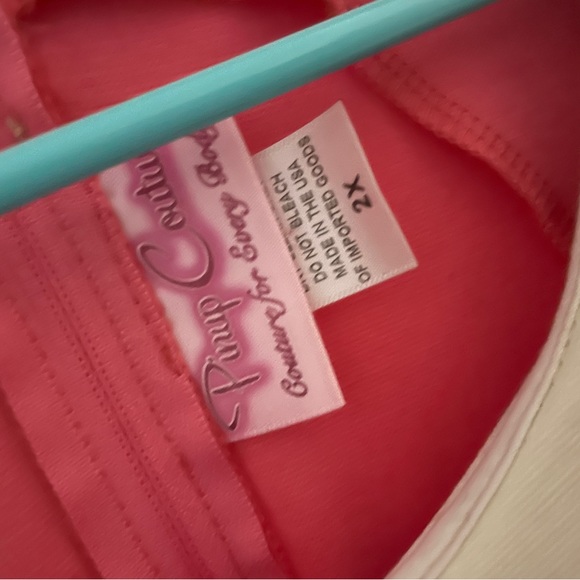 Pink Pin Up Girl dress. Like new, cute white collar. Size XXL - Picture 3 of 4